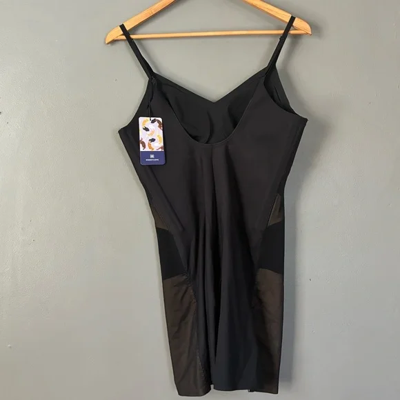 NWT Honeylove SuperPower Mid-Thigh Bodysuit Black Shapewear runway Size X-Large - Picture 6 of 10